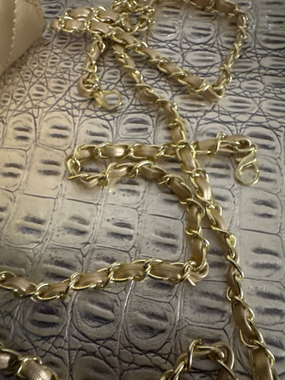 Gold clutch purse